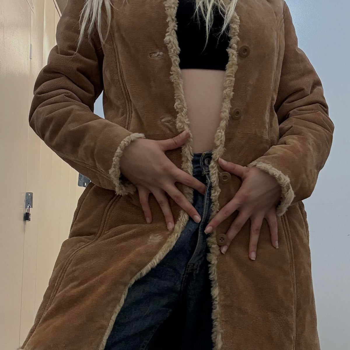 Vintage Suede Trench Coat